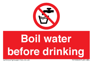 Boil water before drinking